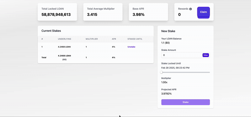 How do I unstake my LOAN?.gif